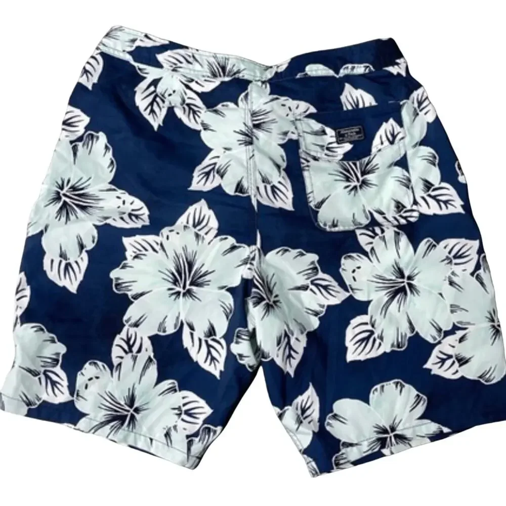 Abercrombie & Fitch Swim Trunks Men's Size 30 Tropical Floral Blue